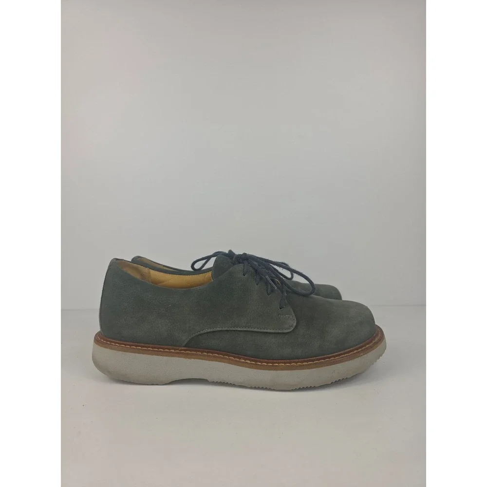 Samuel Hubbard Hubbard Free Oxford Dark Green Suede Vibram Sole Women's Size 7.5